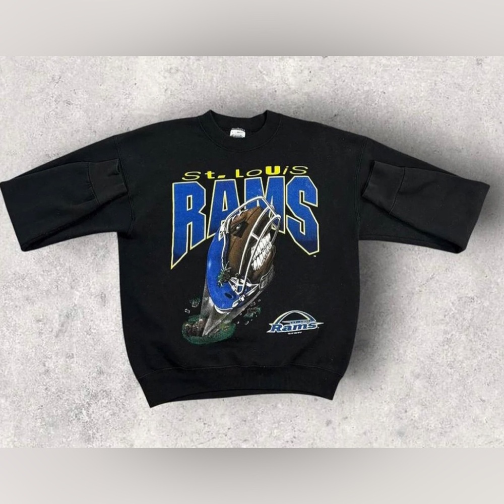 Vintage 90s USA St Louis Rams NFL American Football graphic sweatshirt